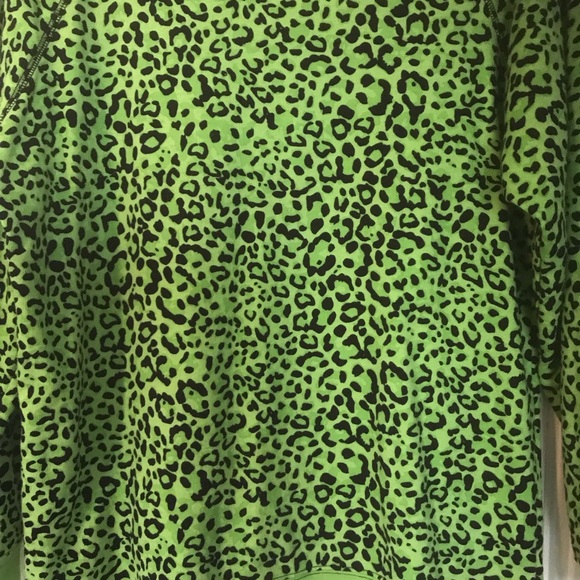 Green Leopard Zenana Sweatshirt - Picture 1 of 10
